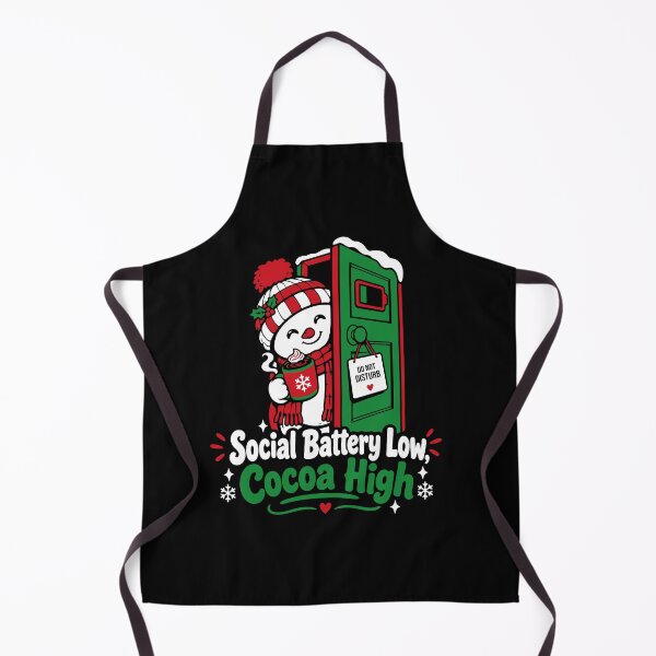 Item preview, Social Battery Low Cocoa High Funny Christmas Snowman Introvert Holiday Gift designed and sold by HaweeWear.