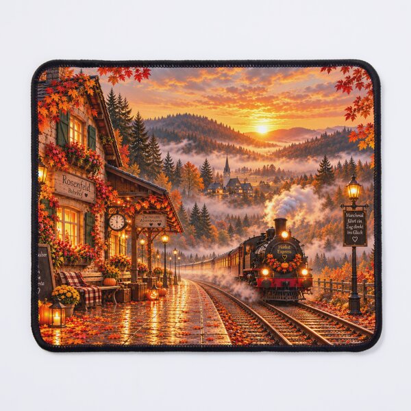 Item preview, Enchanted train station in the morning mist designed and sold by _ARLUNA_.