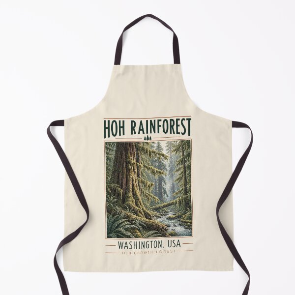 Item preview, Hoh Rainforest, Washington, USA [Vintage Illustration] designed and sold by elektronen.
