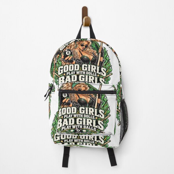 Item preview, Good Girls Play With Dolls Bad Girls Play With Balls Blonde| Retro Women's Pool Player designed and sold by Crazyhuskychick.