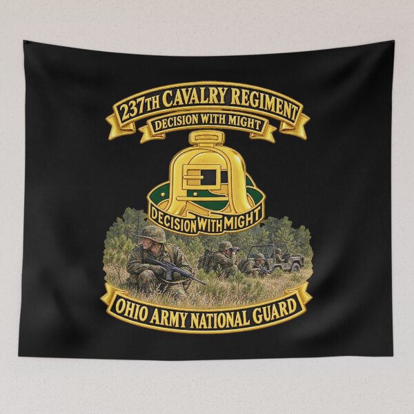 Item preview, Army - 237th Cavalry Insignia - DUI - Banners - Ohio Army National Guard - w Scene - 3D - Enhanced designed and sold by Military Insignia Products.