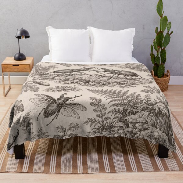 Item preview, Stag Beetle Toile Seamless Pattern | Vintage Entomology Insect Toile de Jouy designed and sold by StickyGuys.