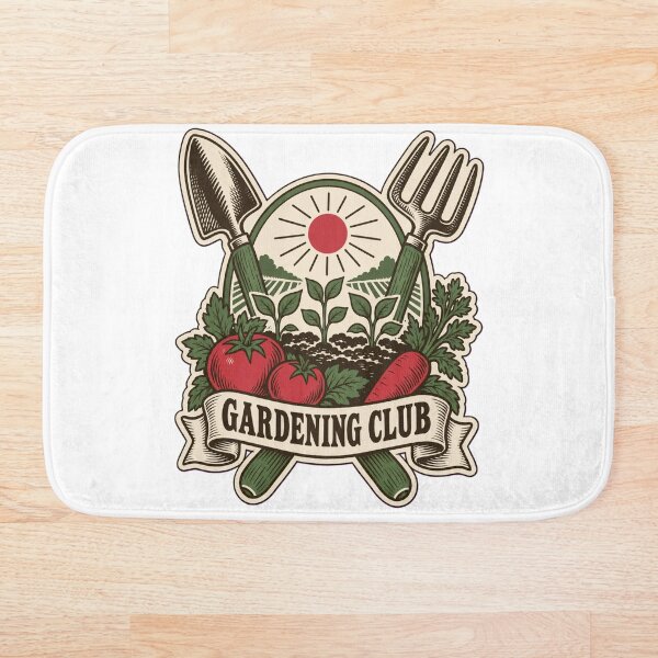 Aperçu de l'œuvre Emblème vintage du club de jardinage pour sachets de graines | Cadeau pour jardinier potager créée et vendue par StickyGuys.
