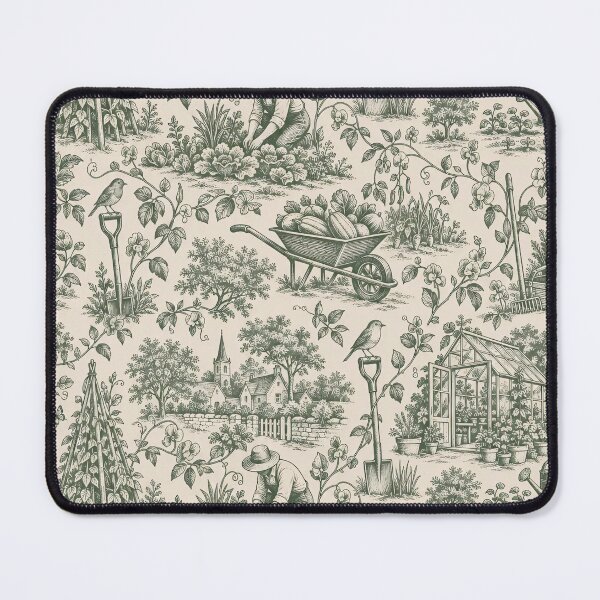 Item preview, Gardening Club Toile Seamless Pattern | Vintage Vegetable Garden Toile de Jouy designed and sold by StickyGuys.