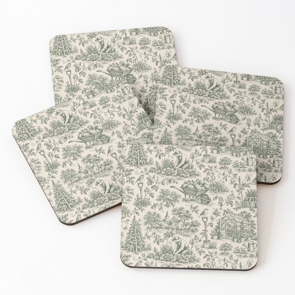 Item preview, Gardening Club Toile Seamless Pattern | Vintage Vegetable Garden Toile de Jouy designed and sold by StickyGuys.