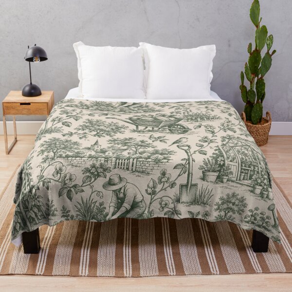 Item preview, Gardening Club Toile Seamless Pattern | Vintage Vegetable Garden Toile de Jouy designed and sold by StickyGuys.