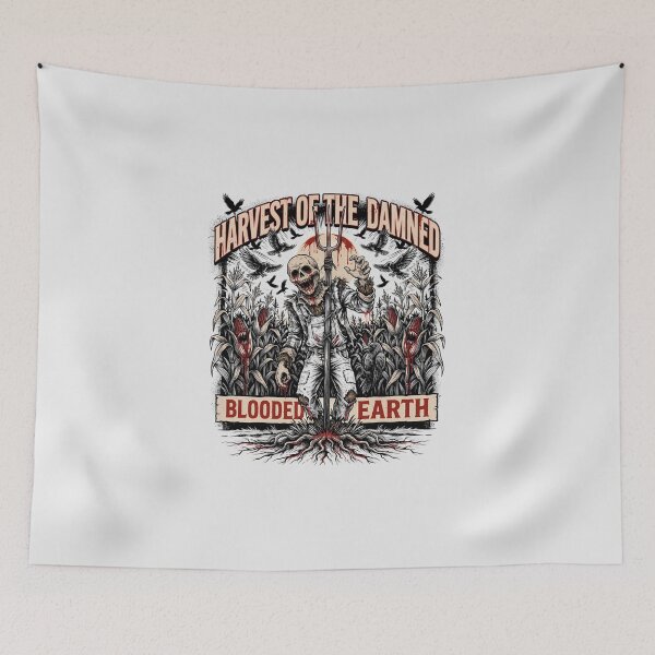 Item preview, Harvest Of The Damned Scarecrow Horror Cornfield designed and sold by Enea Kelo.