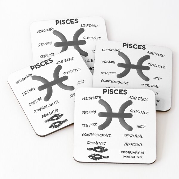 Item preview, Pisces Zodiac Sign Astrology Symbol Horoscope - Classic Black & White designed and sold by ZODIARA.