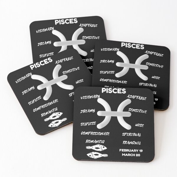 Item preview, Pisces Zodiac Sign Astrology Symbol Horoscope - Classic White & Black designed and sold by ZODIARA.