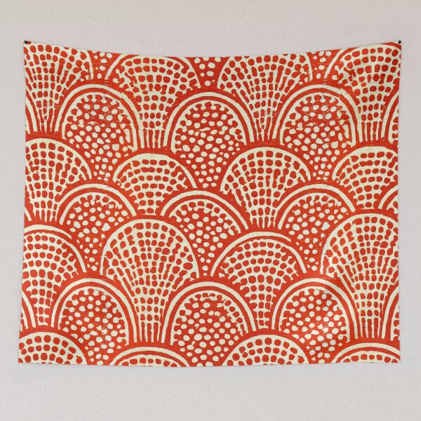 Item preview, Orange Seigaiha Arch Stippled Dot Pattern designed and sold by Piotrek0001.