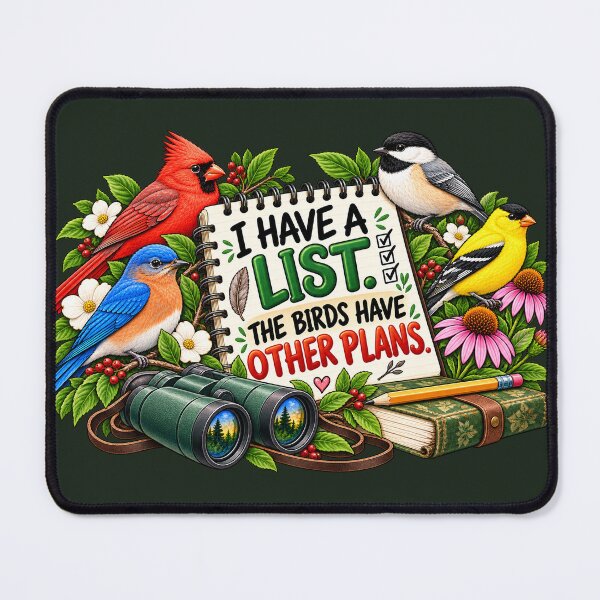 Item preview, I Have a List The Birds Have Other Plans – Funny Birdwatching Design designed and sold by astersgraphics.