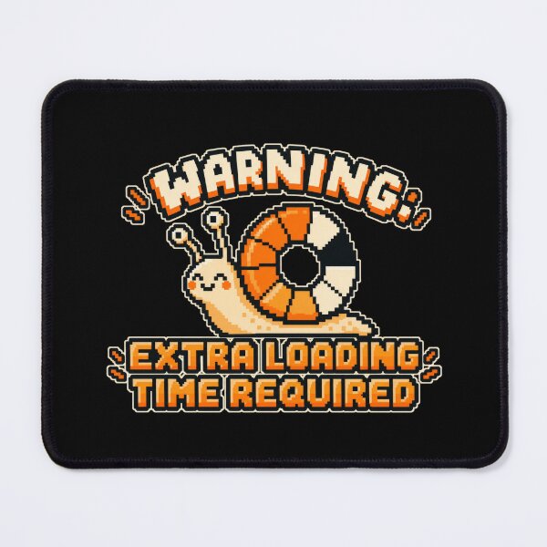 Item preview, Warning: Extra Loading Time Required – Pixel Art Snail designed and sold by MadeWithMS.