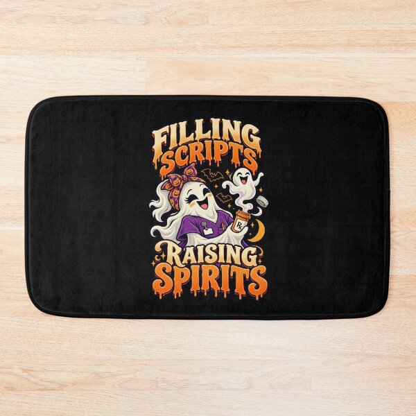 Item preview, Filling Scripts Raising Spirits - Pharmacy Halloween Ghost designed and sold by MOTIFOLK.