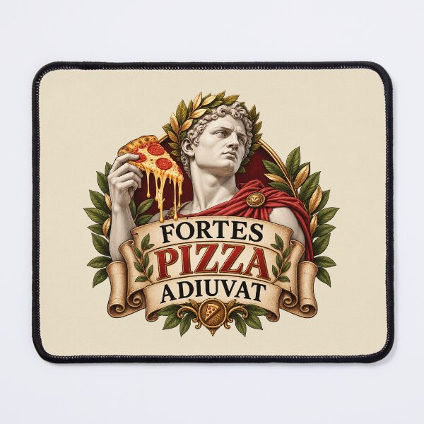 Item preview, Fortes Pizza Adiuvat – Funny Latin Pizza Quote Roman Food Design designed and sold by MetaModel Editions.