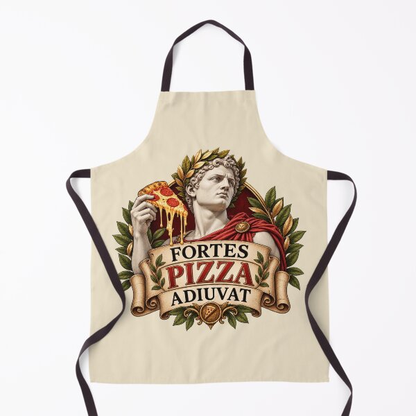 Item preview, Fortes Pizza Adiuvat – Funny Latin Pizza Quote Roman Food Design designed and sold by MetaModel Editions.