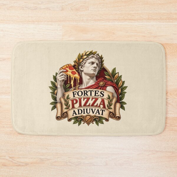 Item preview, Fortes Pizza Adiuvat – Funny Latin Pizza Quote Roman Food Design designed and sold by MetaModel Editions.
