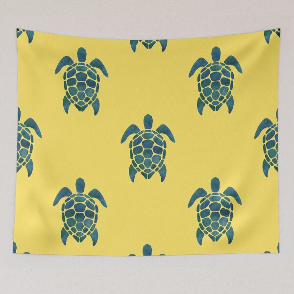 Item preview, Turtles pattern yellow designed and sold by Ana Gorozpe.