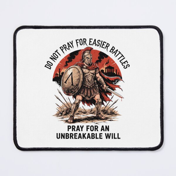 Item preview, Pray For An Unbreakable Will Spartan Warrior designed and sold by Enea Kelo.