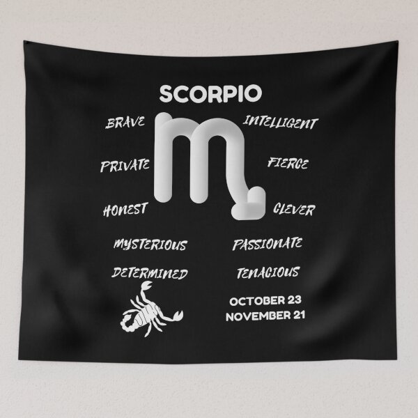Item preview, Scorpio Zodiac Sign Astrology Symbol Horoscope - Classic White & Black designed and sold by ZODIARA.