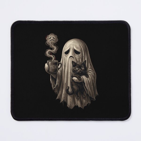Item preview, Meh Moody Ghost with Black Pug cat designed and sold by Designart68.