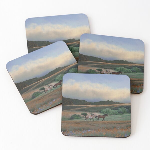 Item preview, Two Horses Under Evening Clouds designed and sold by Roamgrain Photos.