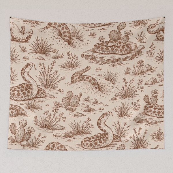 Item preview, Hognose Snake Toile Seamless Pattern | Cute Reptile Lover Toile de Jouy designed and sold by StickyGuys.