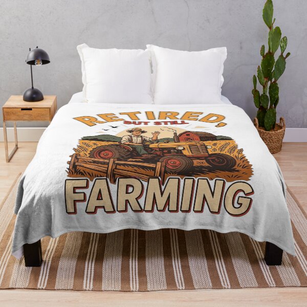 Item preview, Retired Still Farming Vintage Tractor Farmer designed and sold by Mahilis.