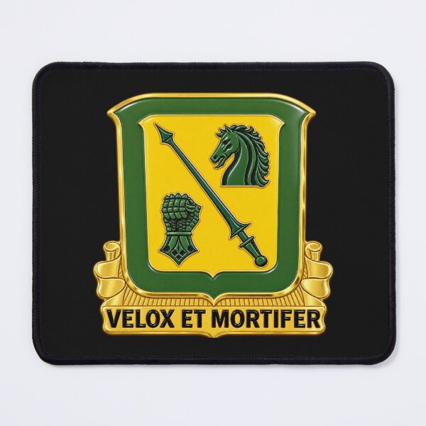 Item preview, Army - 18th Cavalry Regiment - Swift and Deadly - DUI - United States Army - wo Txt - 3D - Enhanced designed and sold by Military Insignia Products.