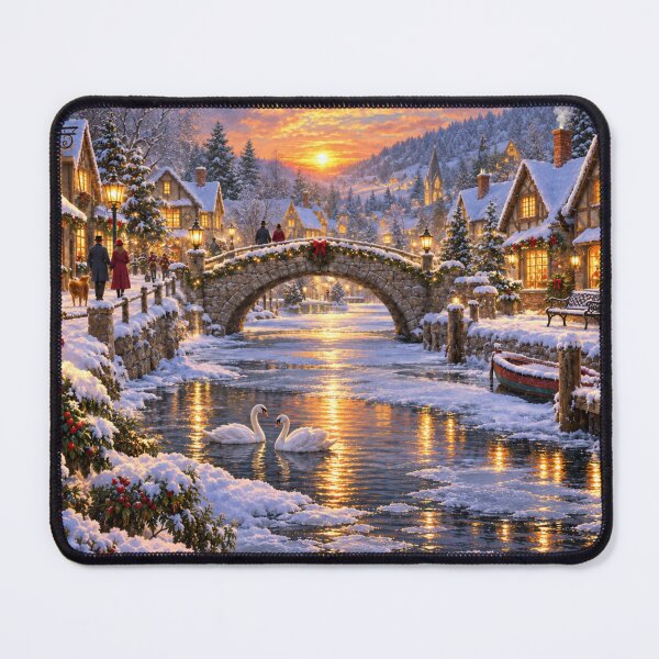 Item preview, Winter village on the still canal designed and sold by _ARLUNA_.