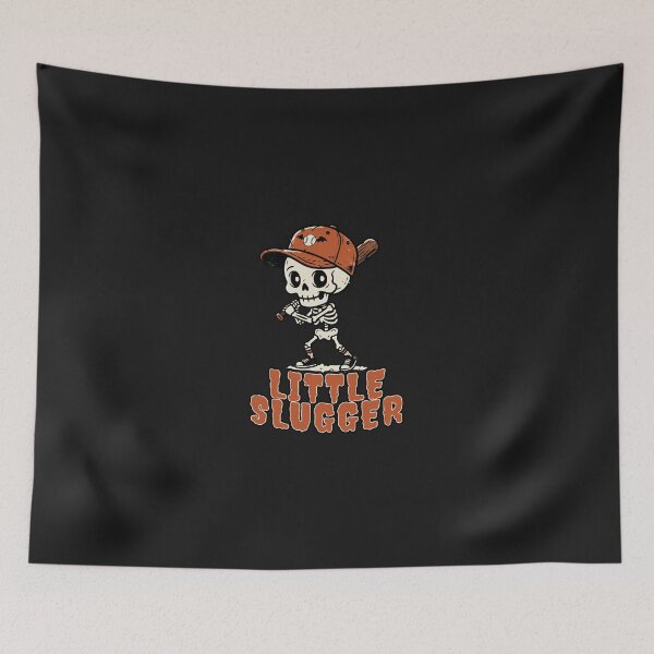 Item preview, Little Slugger – Cute Skeleton Halloween Baseball designed and sold by MASMUS27.