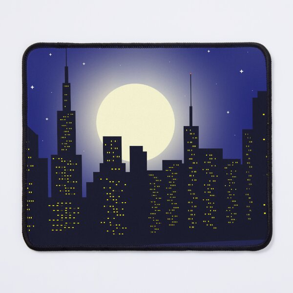 Item preview, Midnight City Skyline under Full Moon designed and sold by ArtisticJump.