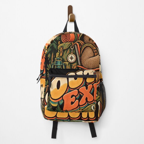 Item preview, Camping Sloth Outdoor Expert - Vintage Retro designed and sold by Feral Feline.