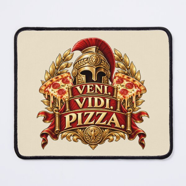 Item preview, Veni Vidi Pizza – Funny Latin Roman Pizza Pun designed and sold by MetaModel Editions.