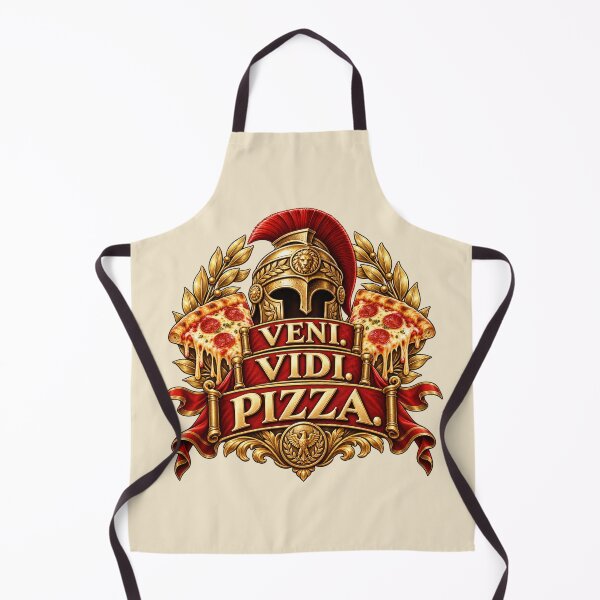 Item preview, Veni Vidi Pizza – Funny Latin Roman Pizza Pun designed and sold by MetaModel Editions.