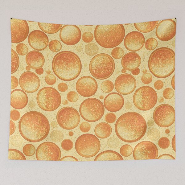 Item preview, Golden Orange Spongy Bubble Surface Art designed and sold by Piotrek0001.