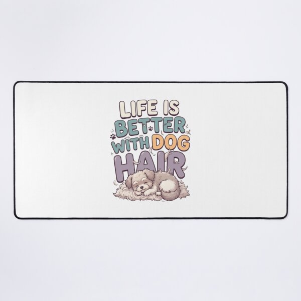 Item preview, Life Is Better With Dog Hair Sleeping Puppy Cute Pet Art designed and sold by mood-draftsman.
