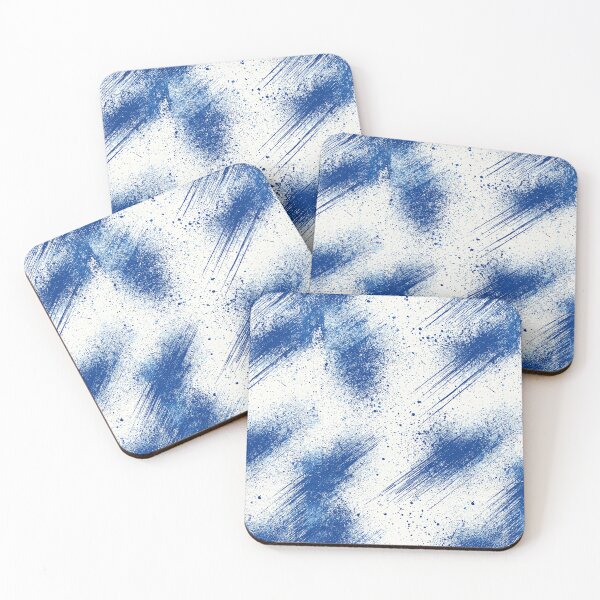 Item preview, Cobalt Blue and White Splatter Grain Art designed and sold by Piotrek0001.