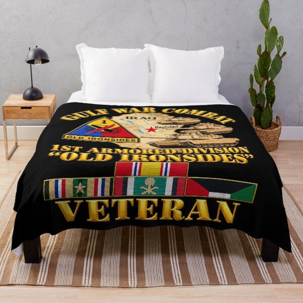 Item preview, Army - Gulf War Combat - 1st Armored Divi - Old Ironsides - Veteran - Map w GULF SVC - 3D - Enhanced designed and sold by Military Insignia Products.
