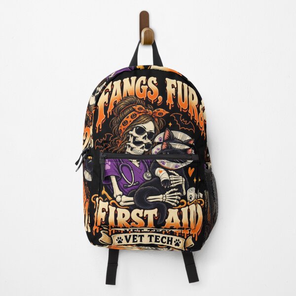 Item preview, Fangs Fur and First Aid - Vet Tech Halloween designed and sold by MOTIFOLK.