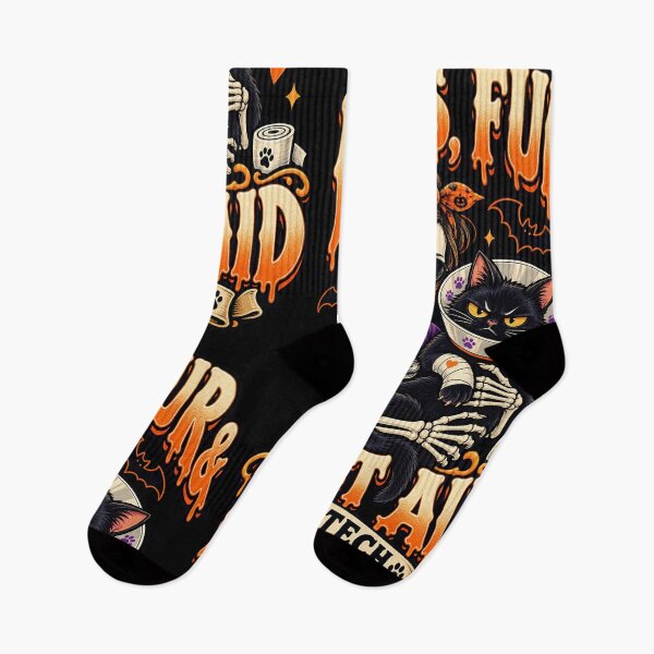 Item preview, Fangs Fur and First Aid - Vet Tech Halloween designed and sold by MOTIFOLK.