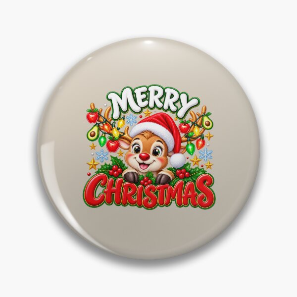Item preview, Cute Christmas Reindeer PNG, Apple and Avocado Christmas Lights designed and sold by annenambiro.