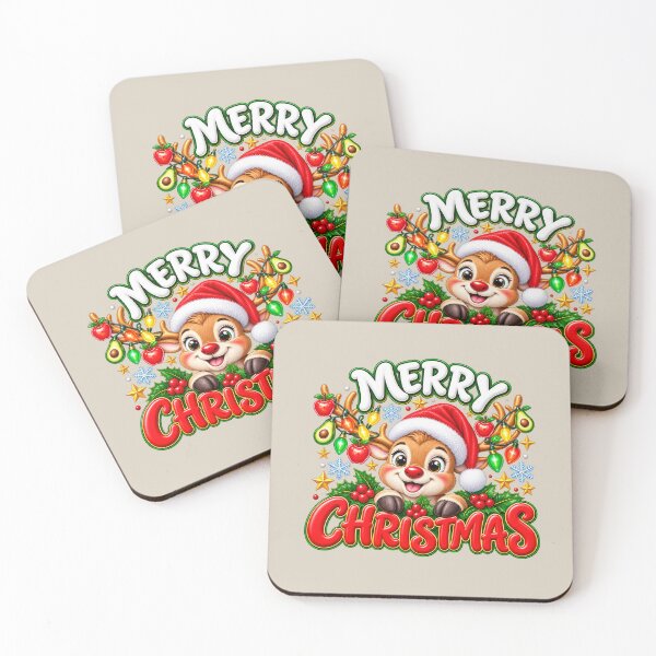 Item preview, Cute Christmas Reindeer PNG, Apple and Avocado Christmas Lights designed and sold by annenambiro.