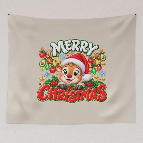 Item preview, Cute Christmas Reindeer PNG, Apple and Avocado Christmas Lights designed and sold by annenambiro.