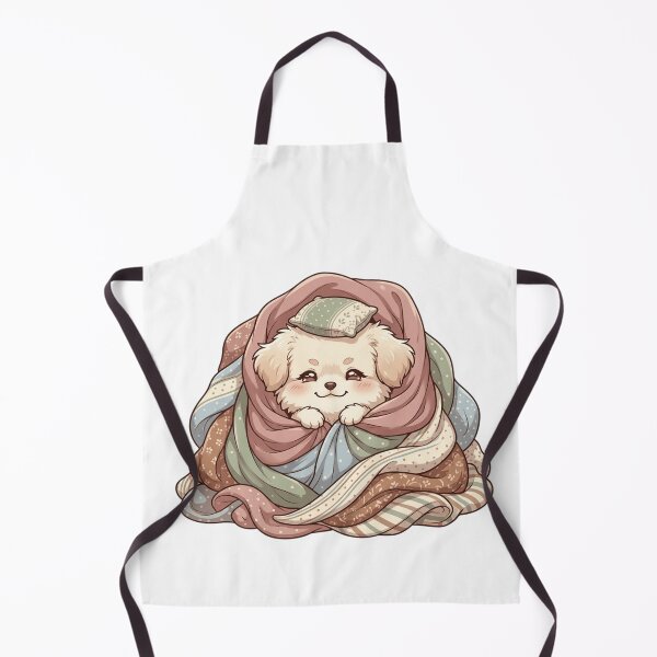 Item preview, Cozy Blanket Wrapped Puppy Kawaii Dog Art    designed and sold by mood-draftsman.