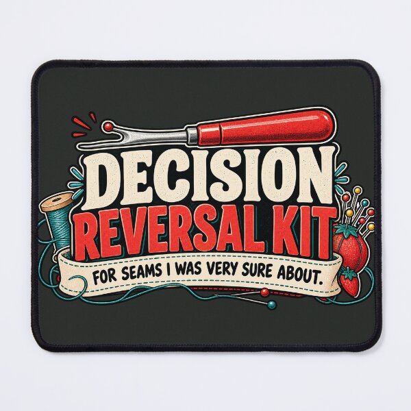 Item preview, Decision Reversal Kit – Funny Seam Ripper Sewing Joke designed and sold by astersgraphics.