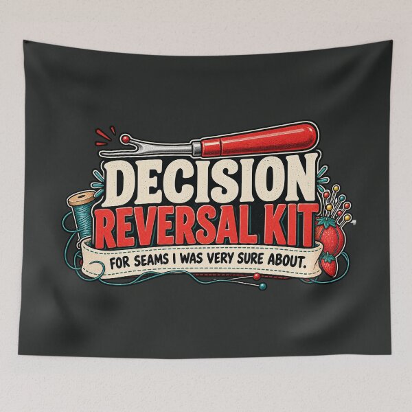 Item preview, Decision Reversal Kit – Funny Seam Ripper Sewing Joke designed and sold by astersgraphics.