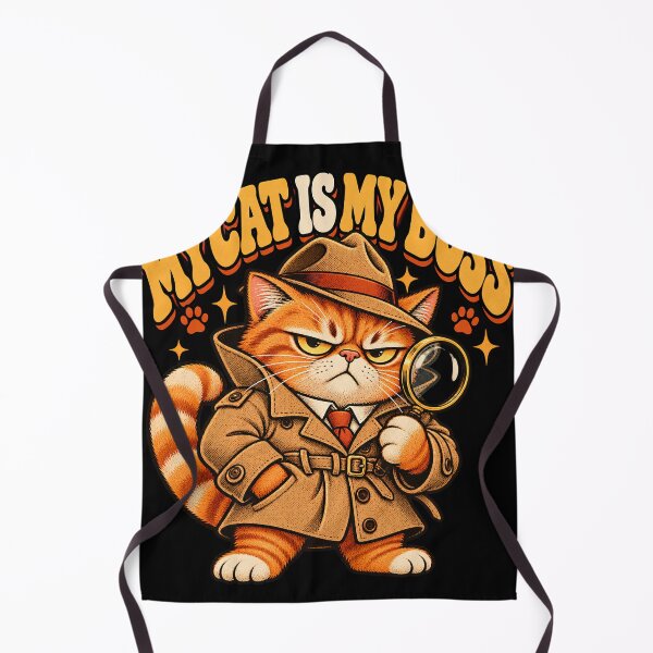 Item preview, Cat Boss Detective - Retro Cartoon designed and sold by Feral Feline.