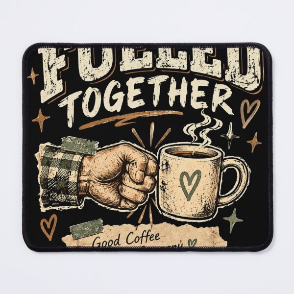 Item preview, Fueled Together Coffee Lovers Fist Bump Coffee Cup Vintage Distressed Design designed and sold by bilal sibgui.