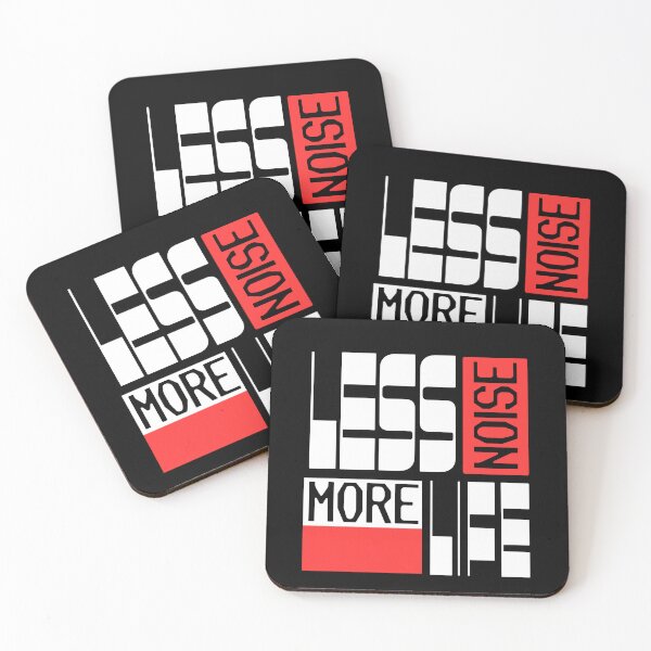 Item preview, Less Noise More Life Minimalist Typography designed and sold by Mr besho.
