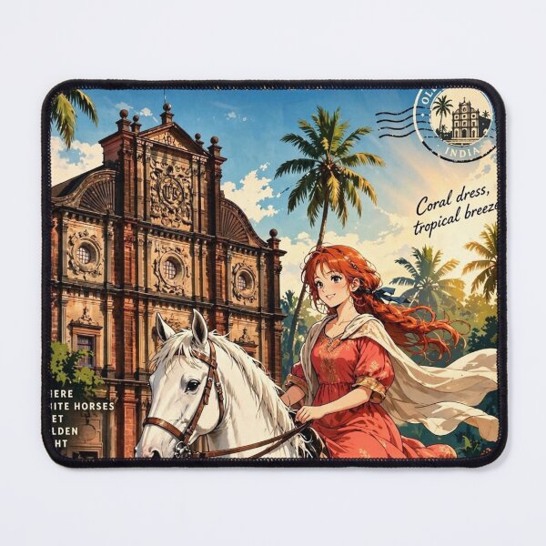 Item preview, India — Basilica of Bom Jesus — An Elegant Equestrian Journey Through Old Goa's Baroque Heritage designed and sold by DibujandoPorfa.